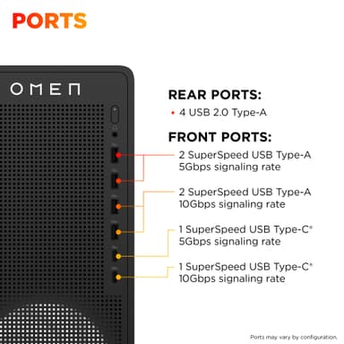 HP OMEN 16L R5-8400F/16/512/3050 stasjonær gaming-PC