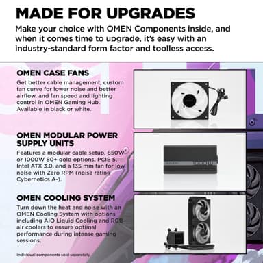 HP OMEN 16L R5-8400F/16/512/3050 stasjonær gaming-PC