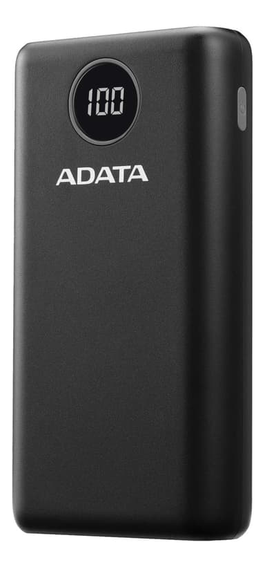ADATA Powerbank, svart (AP20000QCD-DGT-CBK)