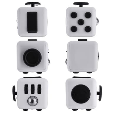 Fidget Cube, Hvit/Svart