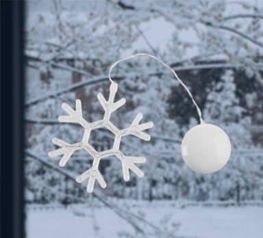 LED-lampe for julen, Snøflak