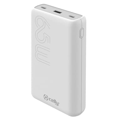 Celly PBPD65W20000 PowerBank PD 65W 20.000 mAh Hvit