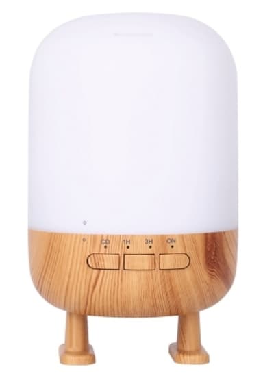 Luftfukter med høyttaler og lampe, lys tredesign