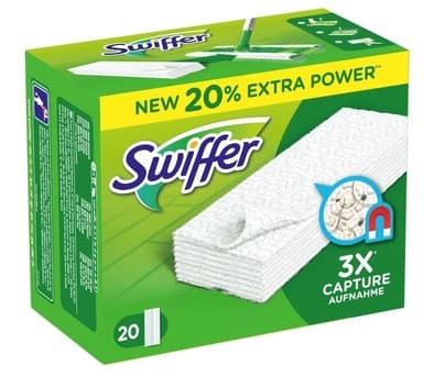 Swiffer tørr rengjøringskluter Refill, 20-pakning