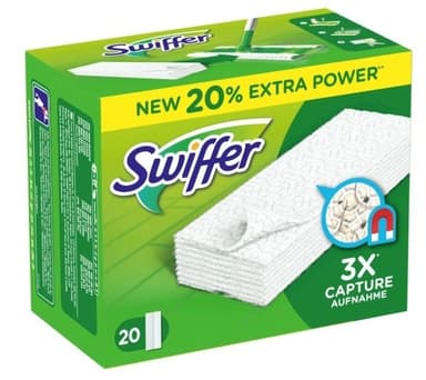 Swiffer tørr rengjøringskluter Refill, 20-pakning