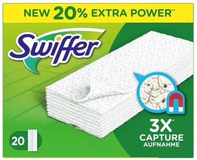 Swiffer tørr rengjøringskluter Refill, 20-pakning