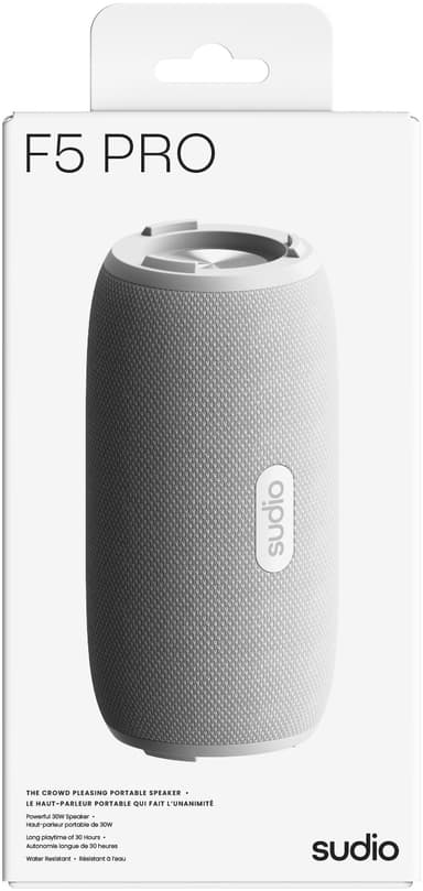 Sudio F5 Pro trådløs bærbar høyttaler (hvit)