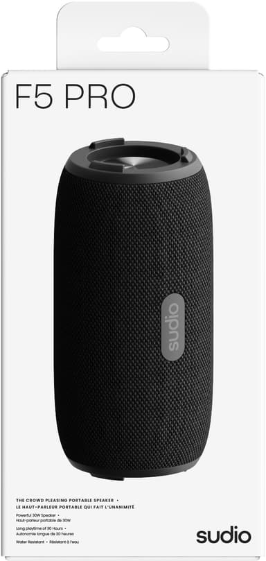 Sudio F5 Pro trådløs bærbar høyttaler (sort)