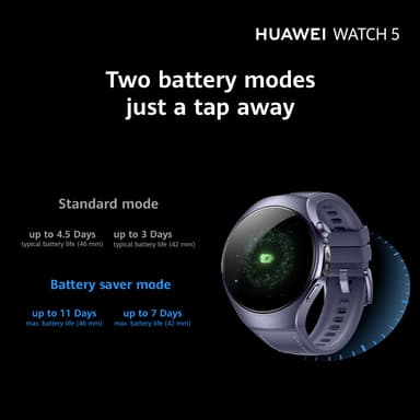 Huawei Watch 5 smartklokke 46 mm (sølv)