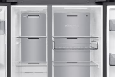 Samsung side-by-side RS90F64EDFEF (sort rustfritt stål)