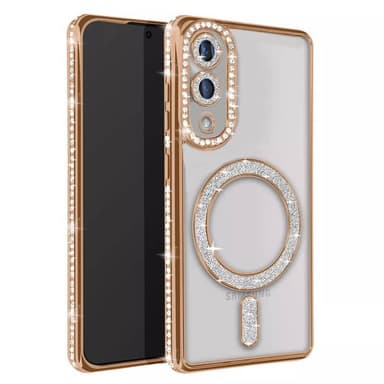 Diamond bling MagSafe deksel Samsung Galaxy S25 Edge - Gold