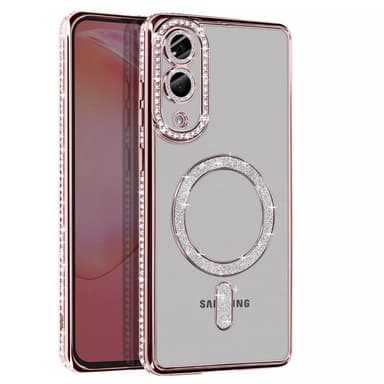 Diamond bling MagSafe deksel Samsung Galaxy S25 Edge - Pink