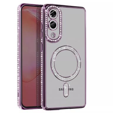 Diamond bling MagSafe deksel Samsung Galaxy S25 Edge - Purple