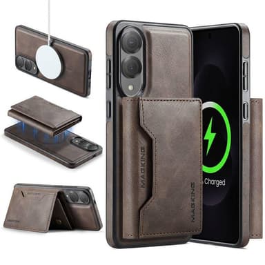 DG-Ming Magking K2 2i1 deksel Samsung Galaxy S25 Edge - Coffee