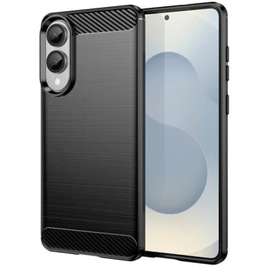 Børstet silikondeksel Samsung Galaxy S25 Edge - Sort