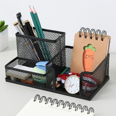 3 rom Metall skrivebord Organizer Penneholder Organizer Oppbevaringsskuff