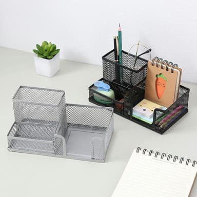 3 rom Metall skrivebord Organizer Penneholder Organizer Oppbevaringsskuff