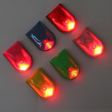 4 stk LED-lys Magnetiske klips Sikkerhet Løping Natt Campingaktiviteter - Fluorescerende