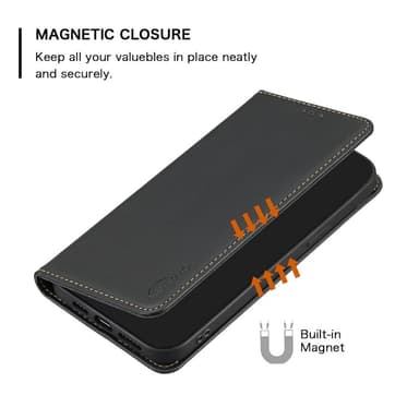 Støtsikkert mobildeksel for Xiaomi Redmi Note 14 4G kortholder svart