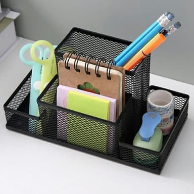 3 rom Metall skrivebord Organizer Penneholder Organizer Oppbevaringsskuff