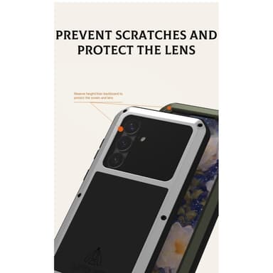 Samsung Galaxy S25 Etui Armour beskyttelsesdeksel Deksel + herdet glass