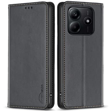 Støtsikkert mobildeksel for Xiaomi Redmi Note 14 4G kortholder svart