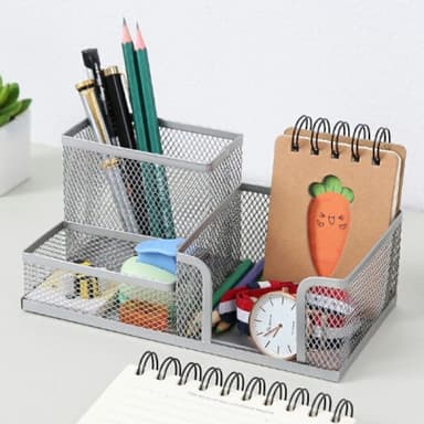 3 rom Metall skrivebord Organizer Penneholder Organizer Oppbevaringsskuff