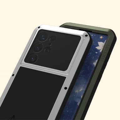Samsung Galaxy S25+ (Plus) Etui Armour beskyttelsesdeksel Deksel + herdet glass