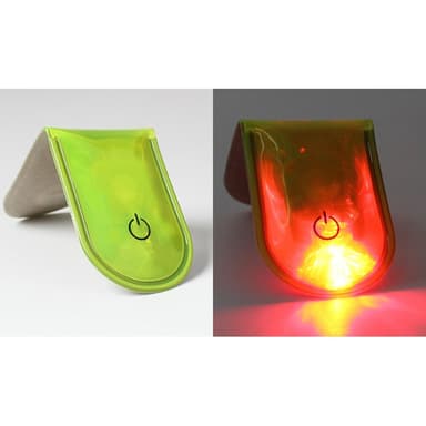 4 stk LED-lys Magnetiske klips Sikkerhet Løping Natt Campingaktiviteter - Fluorescerende