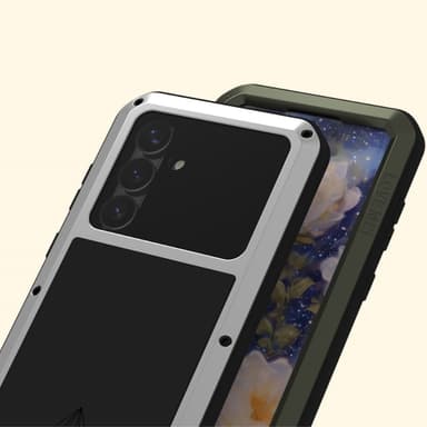 Samsung Galaxy S25 Etui Armour beskyttelsesdeksel Deksel + herdet glass