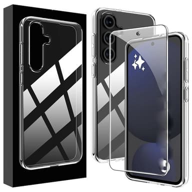 For Samsung Galaxy A26 5G gjennomsiktig TPU mobildeksel + skjermbeskytter