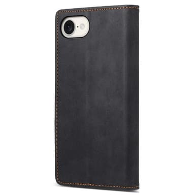 For iPhone 16e deksel magnetisk lukking fliptelefondeksel - Svart