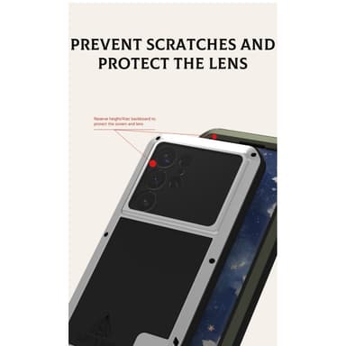 Samsung Galaxy S25+ (Plus) Etui Armour beskyttelsesdeksel Deksel + herdet glass