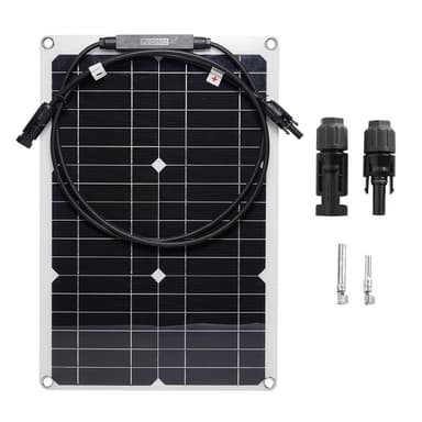 Solcellepanel 20W monokrystallinsk silisium bøyelig solcellepanel for RV / bil / yacht