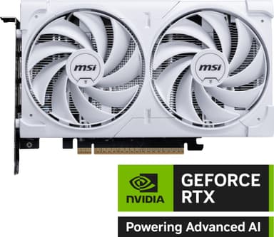 MSI Nvidia GeForce RTX 5060 VENTUS 2X OC 8GB grafikkort (hvit)