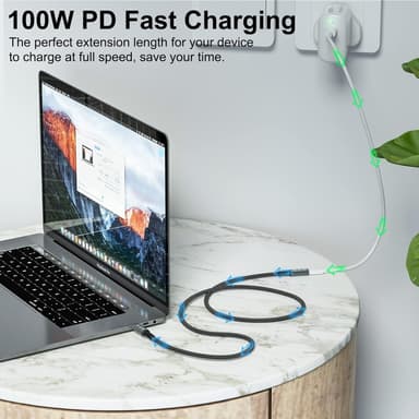 NÖRDIC USB 4 forlengelseskabel 2m 40Gbps 100W 8K60Hz