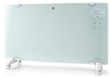 Nedis SmartLife Konveksjon Varmeapparat | Wi-Fi | Egnet til bad | Glasspanel | 2000 W | 2 Varmeinnstillinger | LED | 15 - 35 °C | Justerbar termostat | Hvit