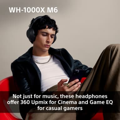 Sony WH-1000XM6 trådløse around-ear hodetelefoner (sort)