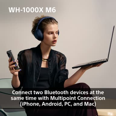 Sony WH-1000XM6 trådløse around-ear hodetelefoner (sort)