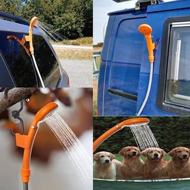 Campingdusj 12V med pumpefunksjon