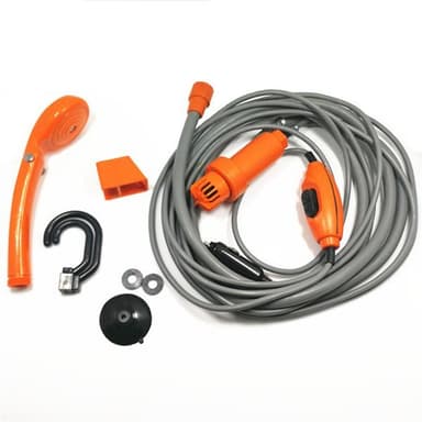 Campingdusj 12V med pumpefunksjon