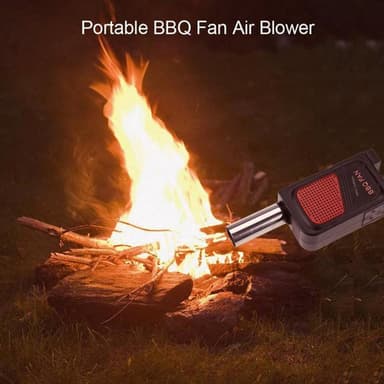 Grillvifte for raskere glød med batteridrift