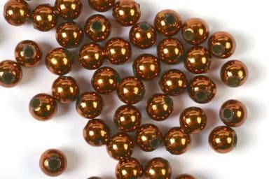 Plastperler 5 mm 500 g, kobber