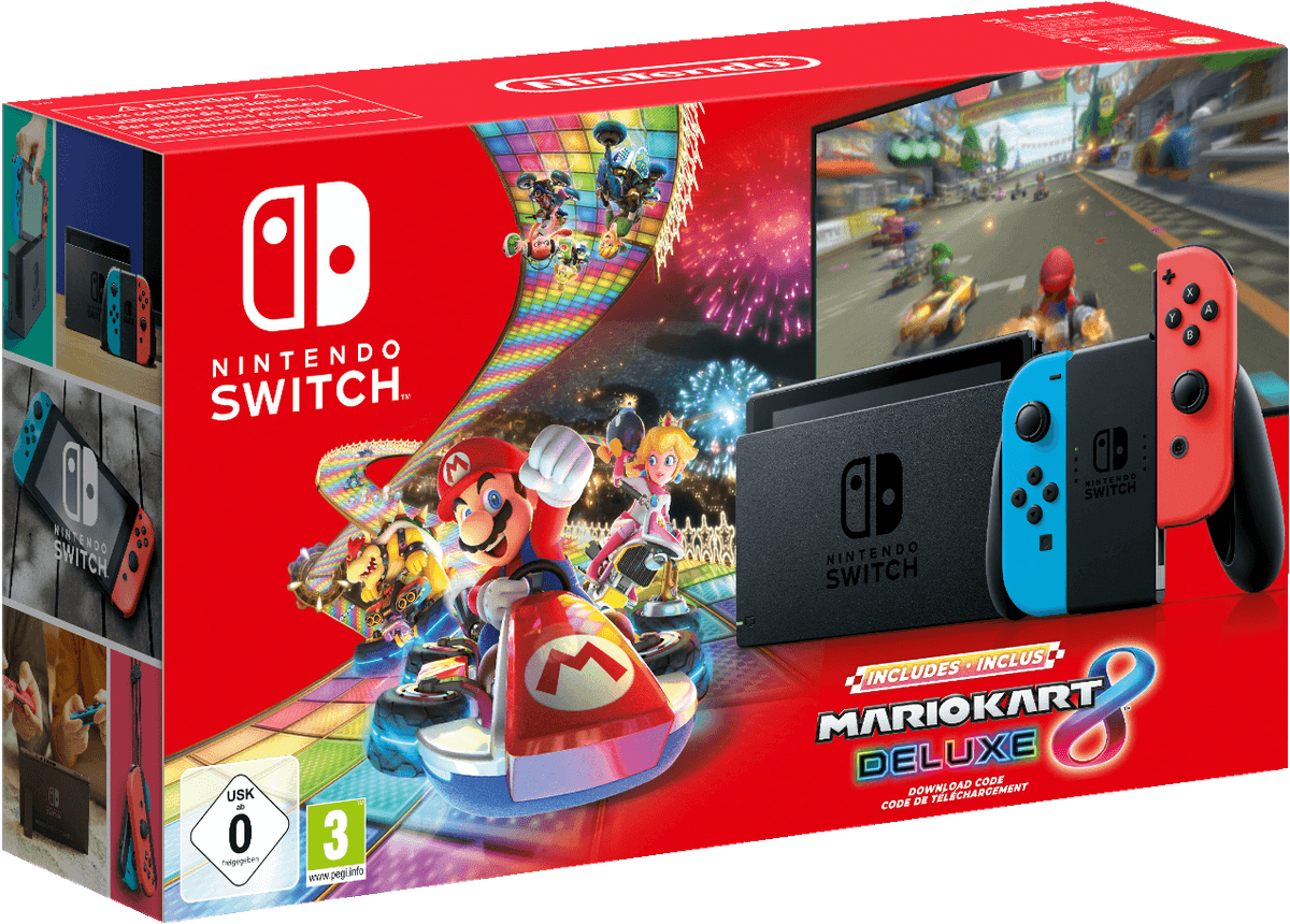 nintendo switch med mario kart 8 deluxe