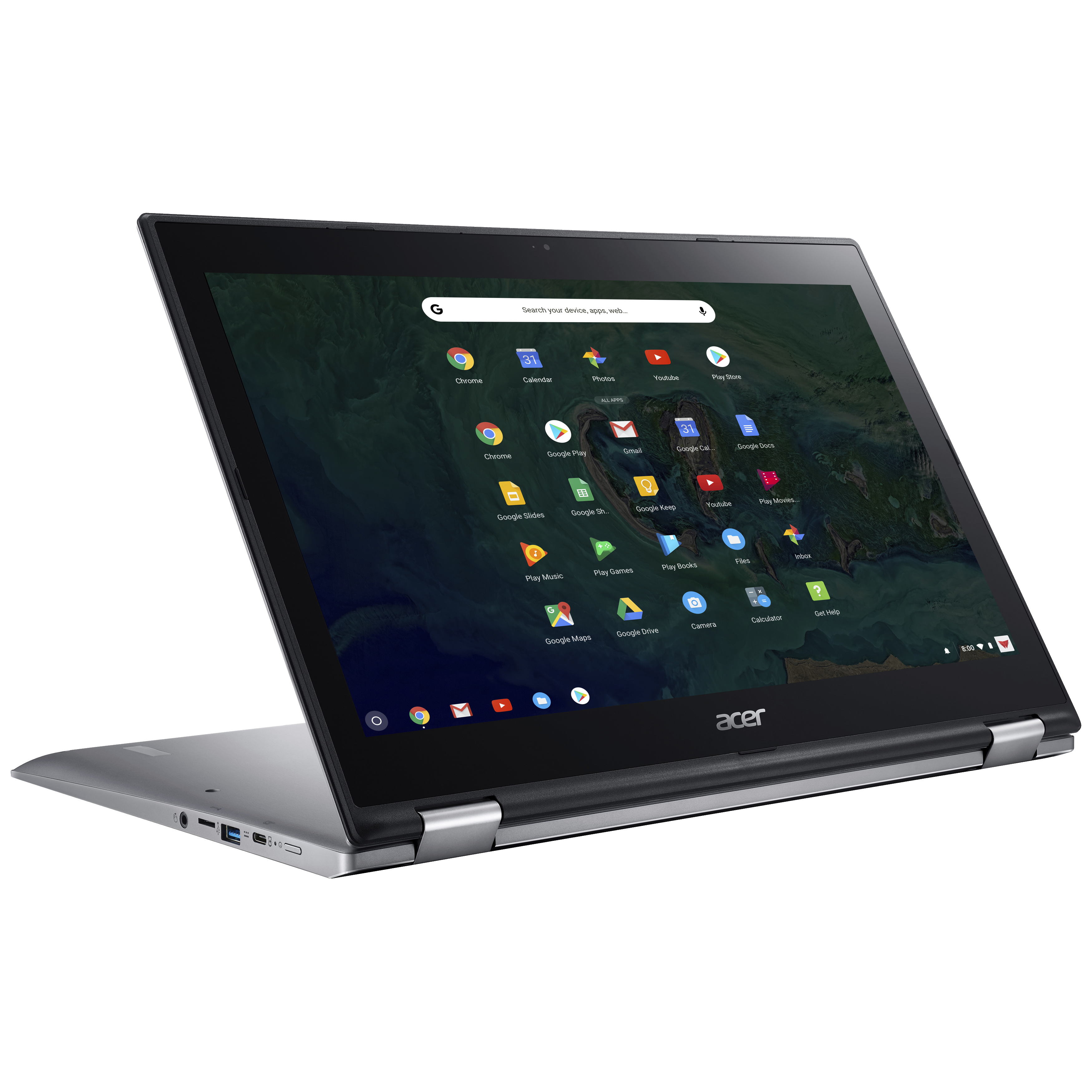 Acer Chromebook Spin 15,6" 2-i-1 bærbar PC (sølv) - - Elkjøp