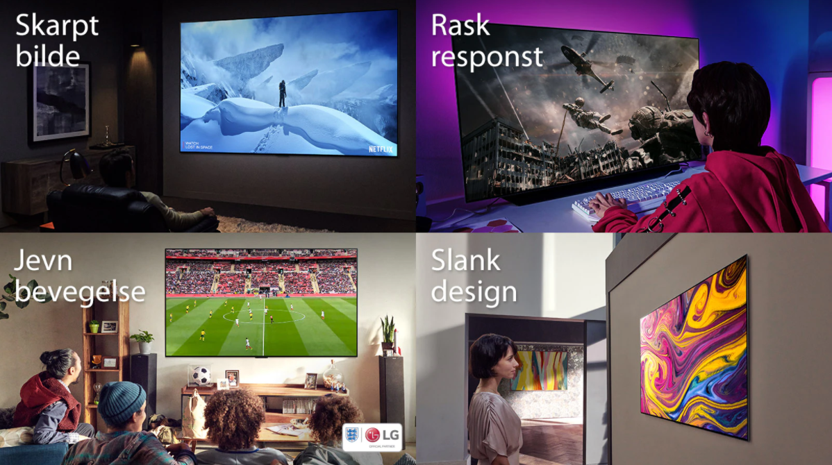 4 LG OLED TV-er