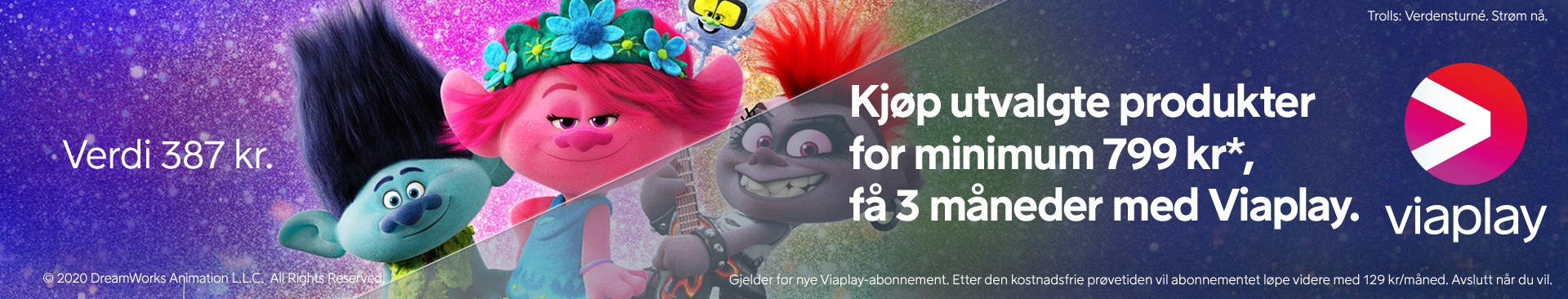 Viaplay winter campaign top banner - NO