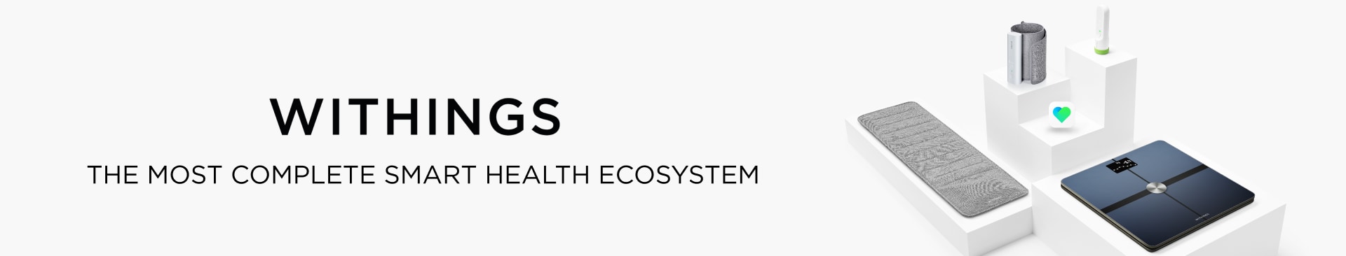 Banner med teksten "The most complete health ecosystem"