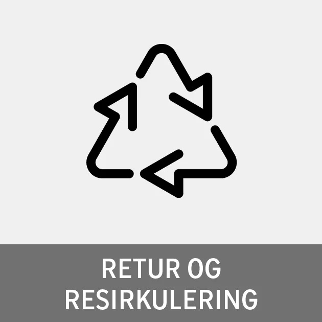 Retur og resirkulering logo