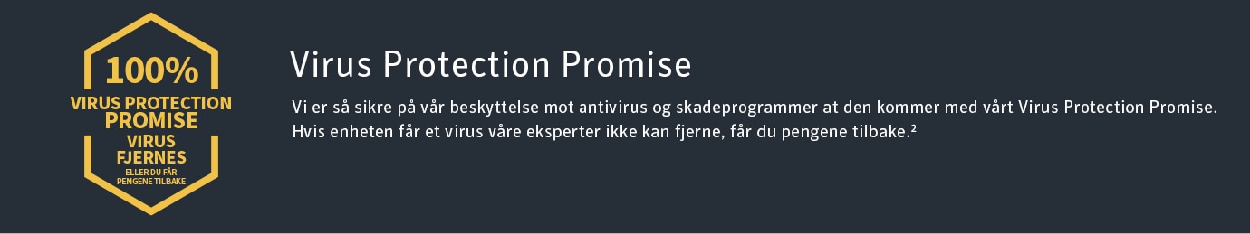 Virus Protection Promise med norsk tekst 